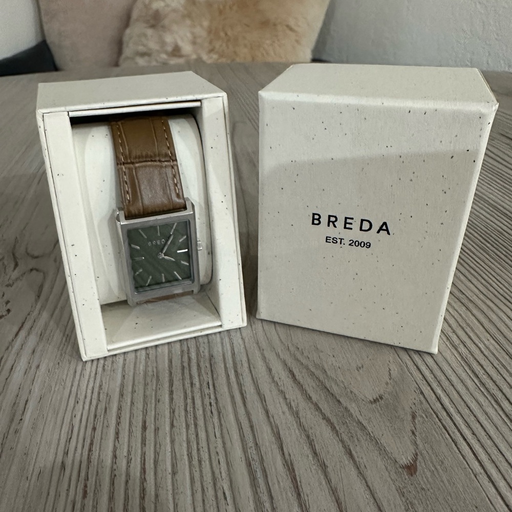 Breda Men's Watch with Brown Leather Strap